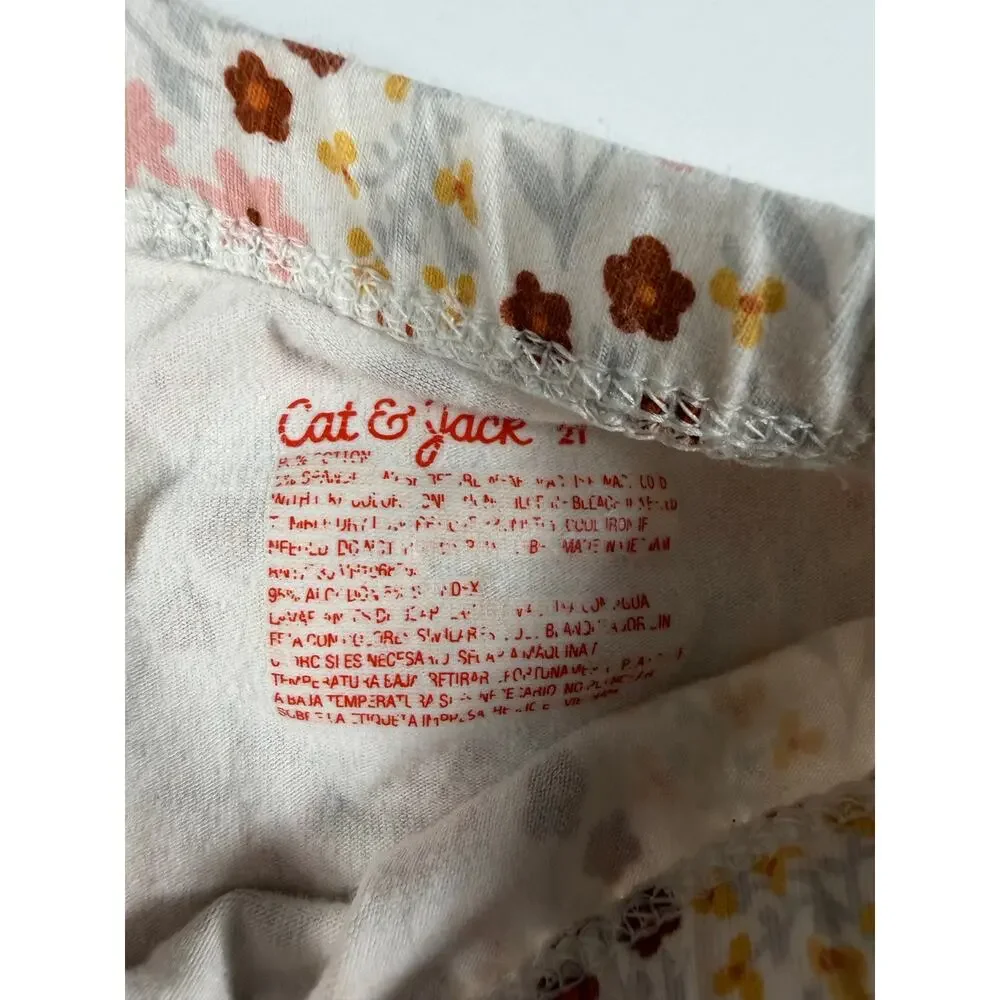 Cat & Jack Fall Floral Top & Leggings Set Size 2